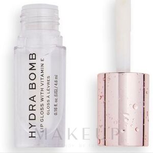 Revolution Hydra Bomb Clear Lip Gloss with Rose Gold Cap